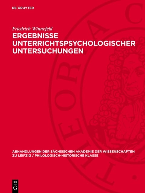 Ergebnisse Unterrichtspsychologischer Untersuchungen