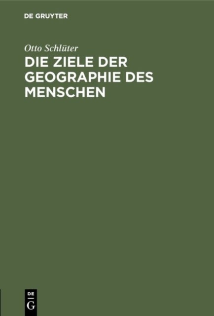 Die Ziele Der Geographie Des Menschen