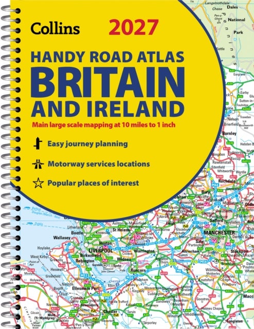 Collins Handy Road Atlas Britain and Ireland 2027 (A5 Spiral) - Clear, Easy-to-Read Mapping