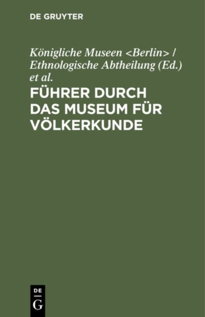Fuhrer Durch Das Museum Fur Volkerkunde