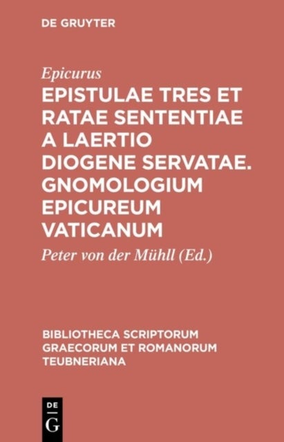 Epistulae Tres Et Ratae Sente Pb