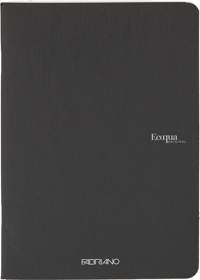 Notatbok EcoQua Original Stiftet A5 Linjert Sort