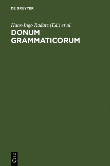 Donum Grammaticorum - Festschrift Fur Harro Stammerjohann