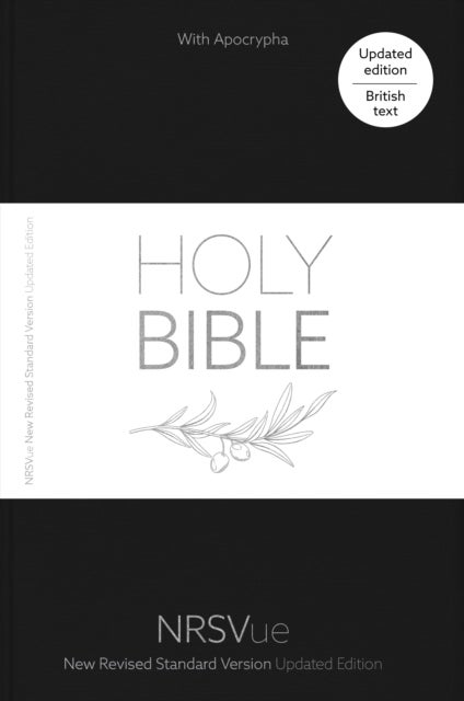 NRSVue Holy Bible with Apocrypha, Black Hardback, Silver Foiled Cover, Silver Ribbon Marker, British Text, NRSVue New Revised Standard Version Updated Edition, Hardback, Standard size - British Text in Durable Hardback Binding