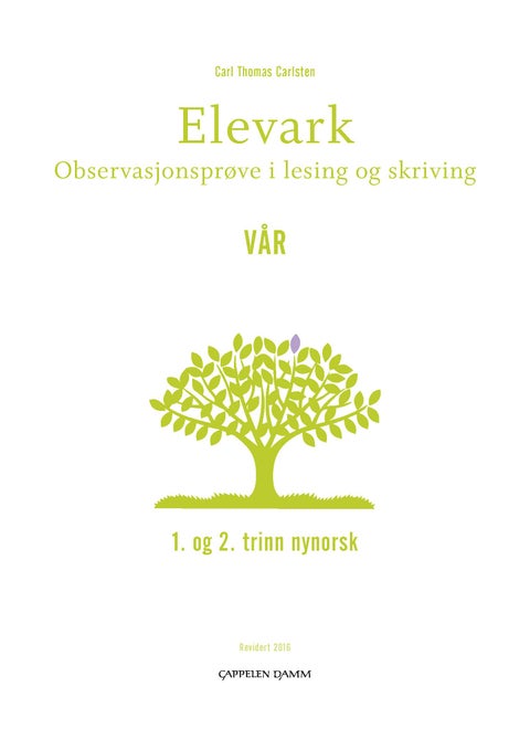 Elevark - observasjonsprøve i lesing og skriving : 1. og 2. trinn nynorsk : vår