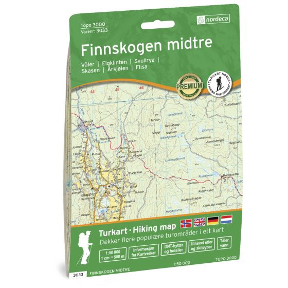 Finnskogen Midtre 1.50 000 - Veikart