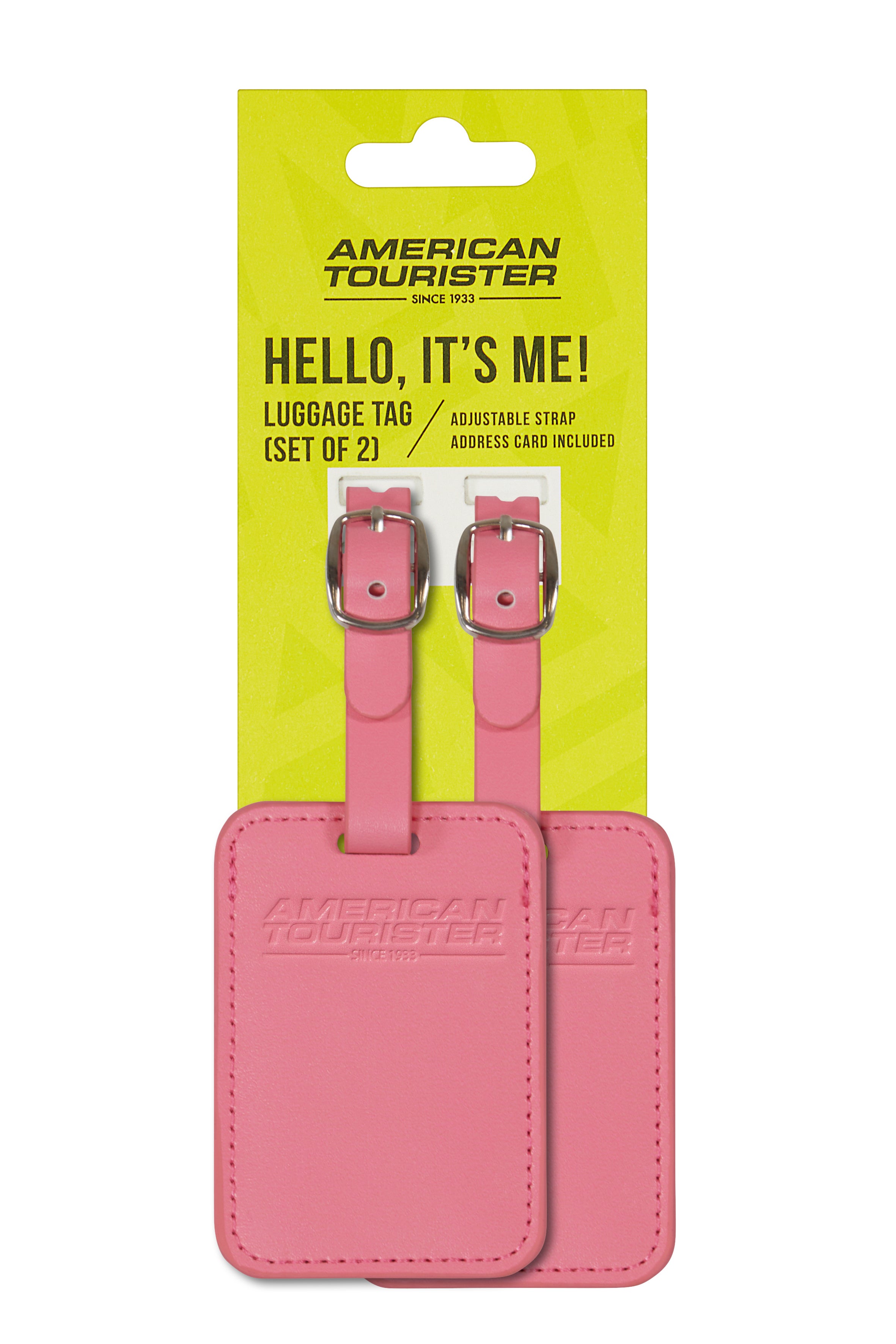 Bagasjemerke 2pk Pink Glitch