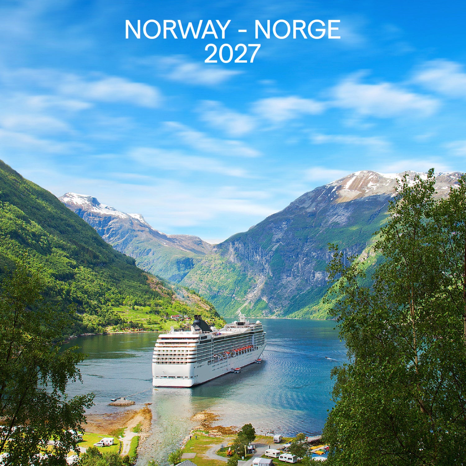 Kalender 2027 Norge 30x30cm