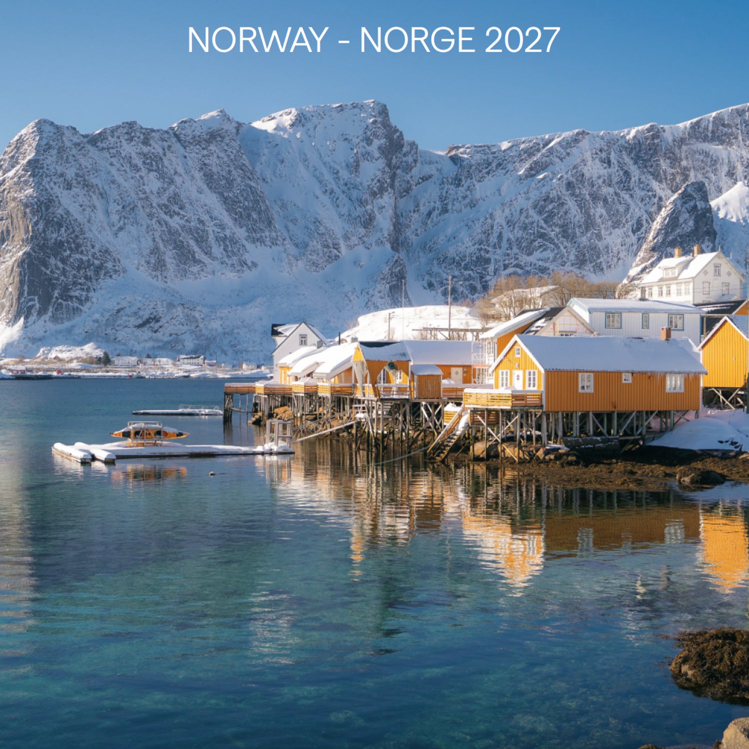 Kalender 2027 Norge 18x18cm