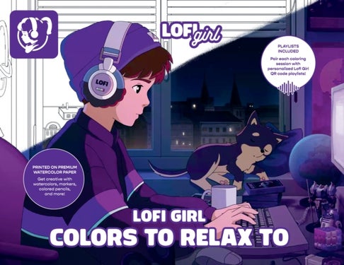Lofi Girl Colors to Relax To - A Mindful Coloring Escape Paired with Curated Playlists