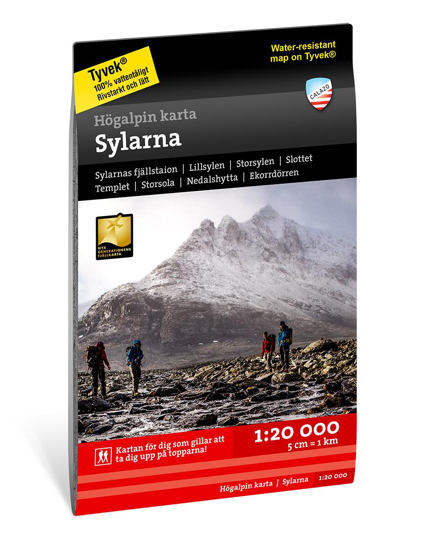Högalpin karta: Sylarna