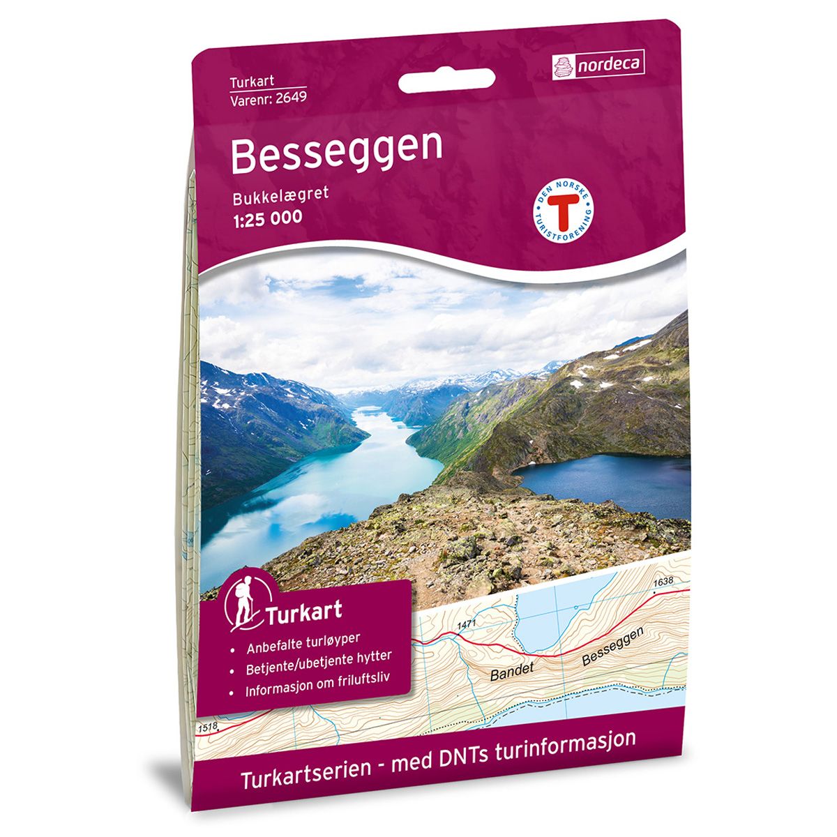 Besseggen - Veikart