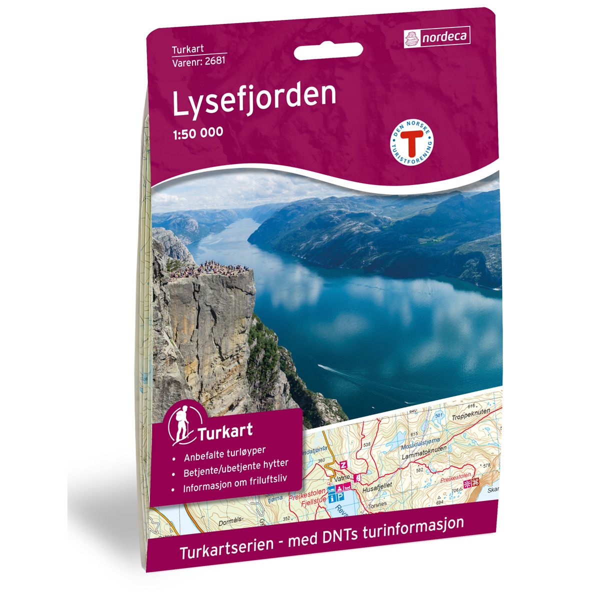Lysefjorden - Veikart