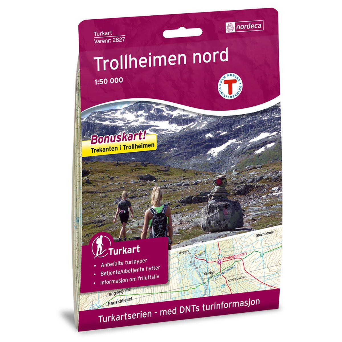 Trollheimen Nord DNT i plast - Veikart