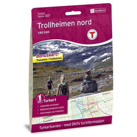 Trollheimen Nord DNT i plast - Veikart
