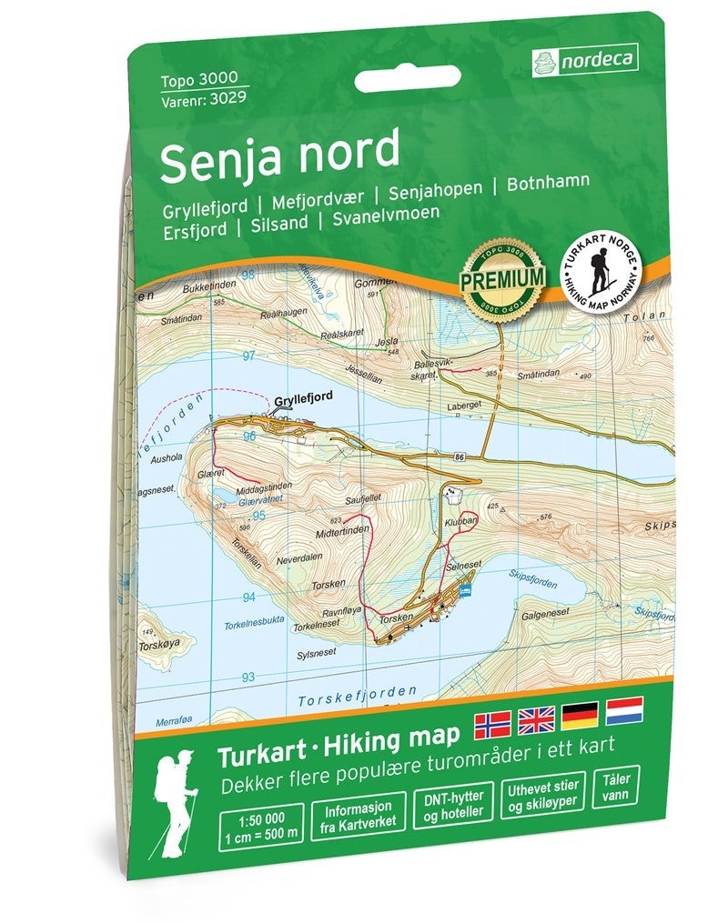 Senja Nord 1:50 000 - Veikart