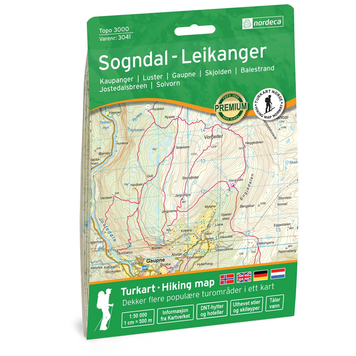 Sogndal-Leikanger 1:50 000 - Veikart