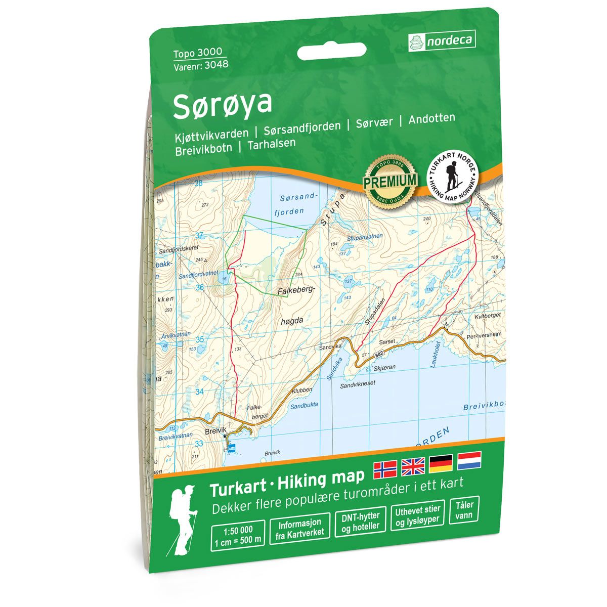 Sørøya 1:50 000 - Veikart