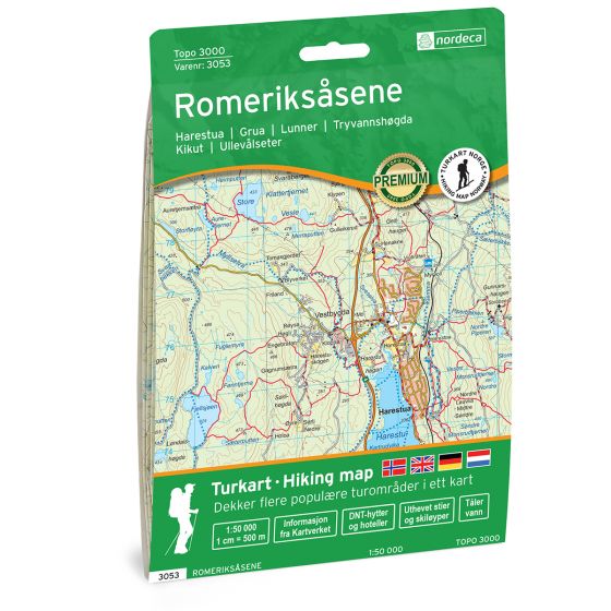 Romeriksåsene 1:50 000 - Veikart