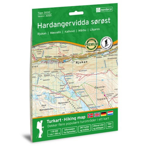 Hardangervidda sørøst 1:50 000 - Veikart