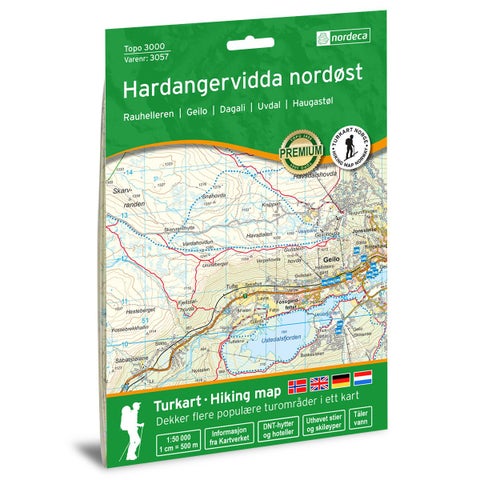 Hardangervidda nordøst 1:50 0000 - Veikart