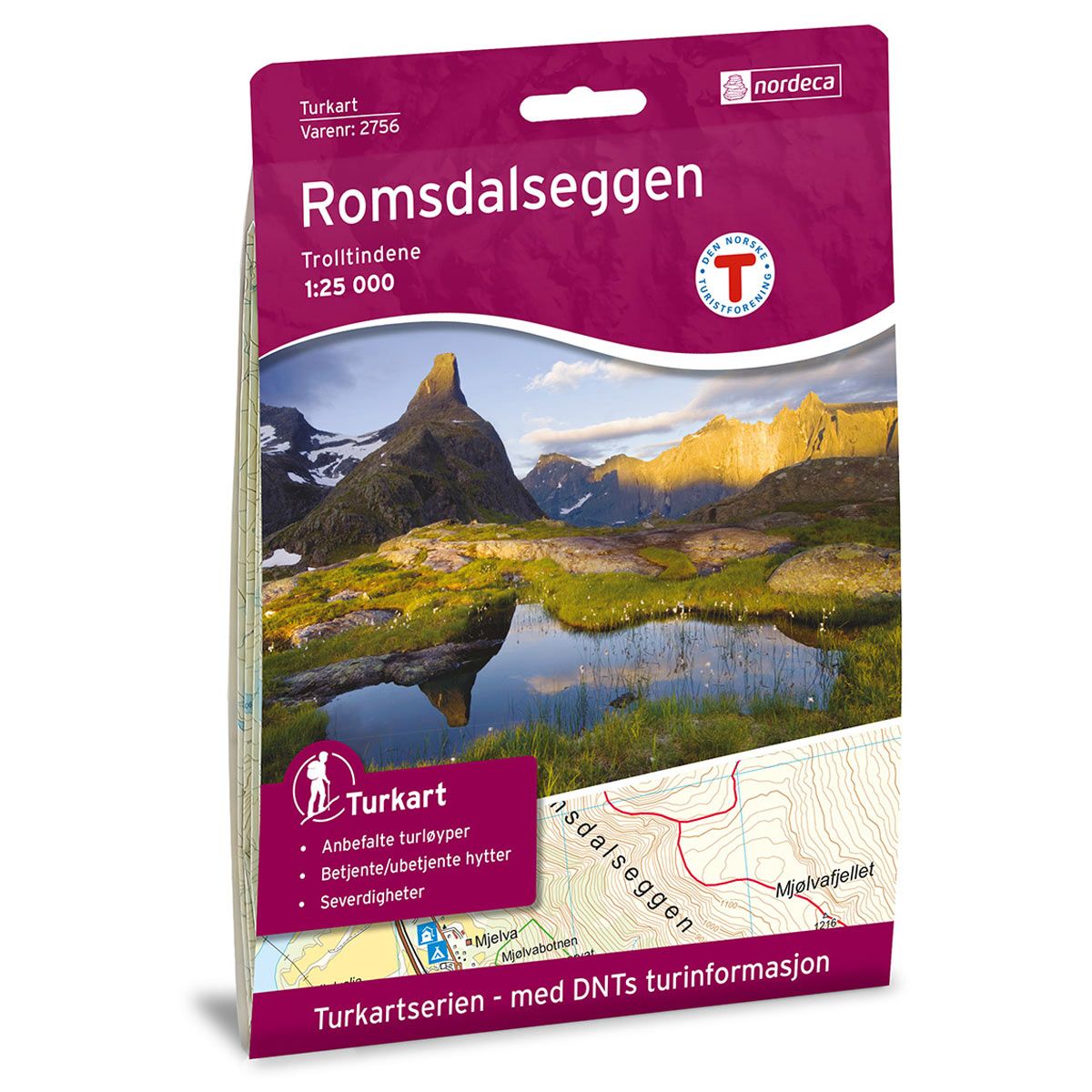 Romsdalseggen - Veikart