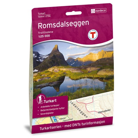 Romsdalseggen - Veikart