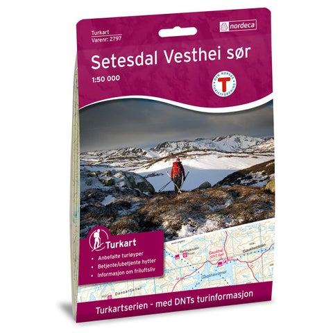 Setesdal Vesthei Sør - Veikart