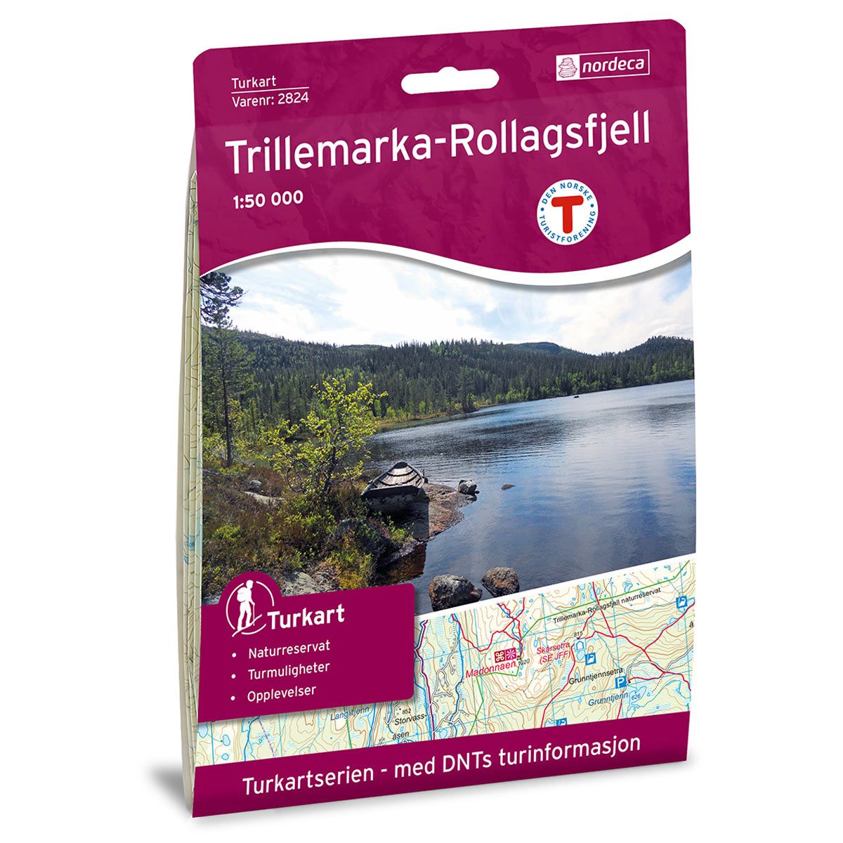 Trillemarka-Rollagsfjell - Veikart