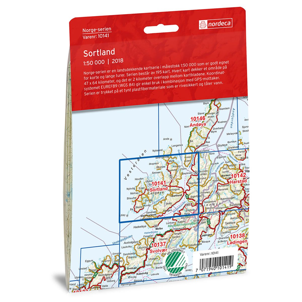 Sortland - Veikart
