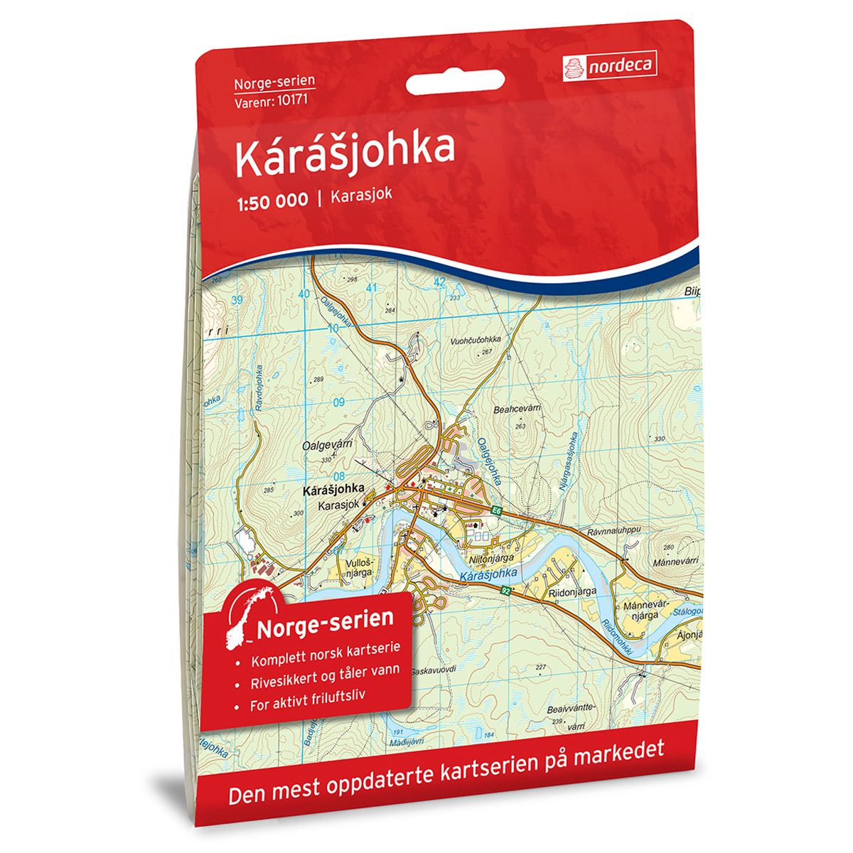 Karasjohka - Veikart