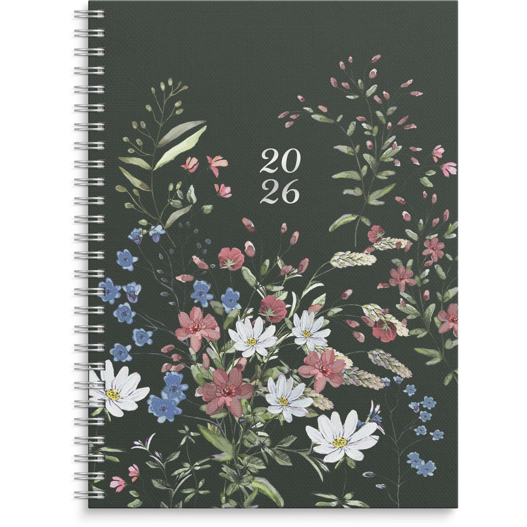 Ukekalender Grieg Multi A5 2026 blomster
