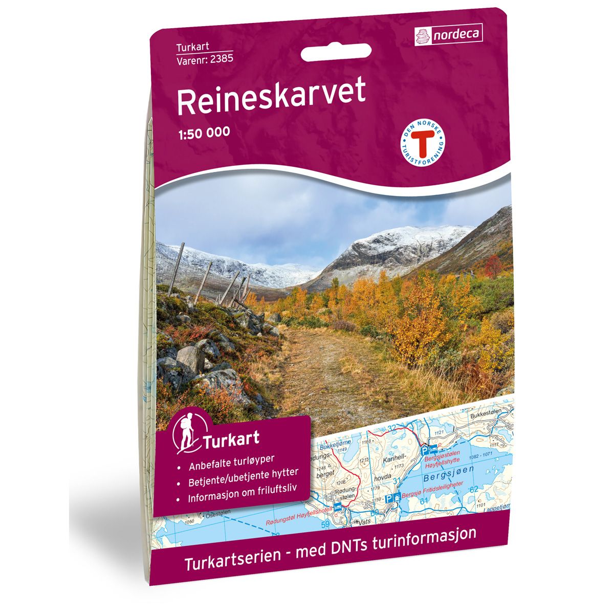 Reineskarvet - Veikart