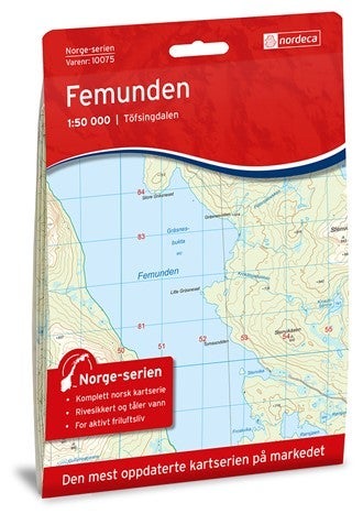 Femunden - Töfsingdalen - Veikart