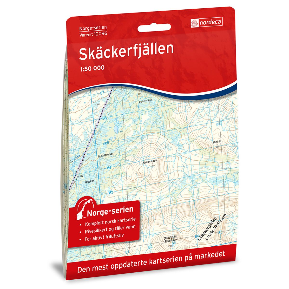Skäckerfjällen - Veikart