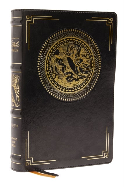 NRSVCE, Illustrated Catholic Bible, Leathersoft, Black, Comfort Print - Holy Bible