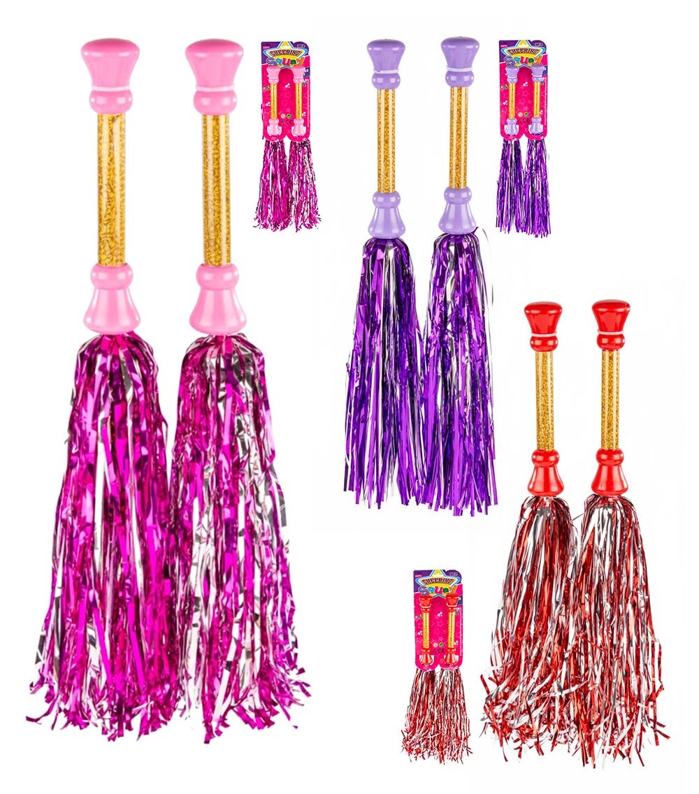Glitter pom-poms 44 x 3,5 cm