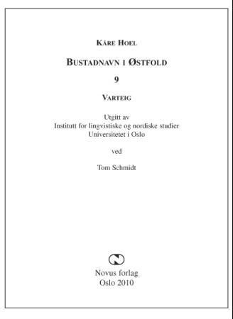 Bustadnavn i Østfold - 9 : Varteig