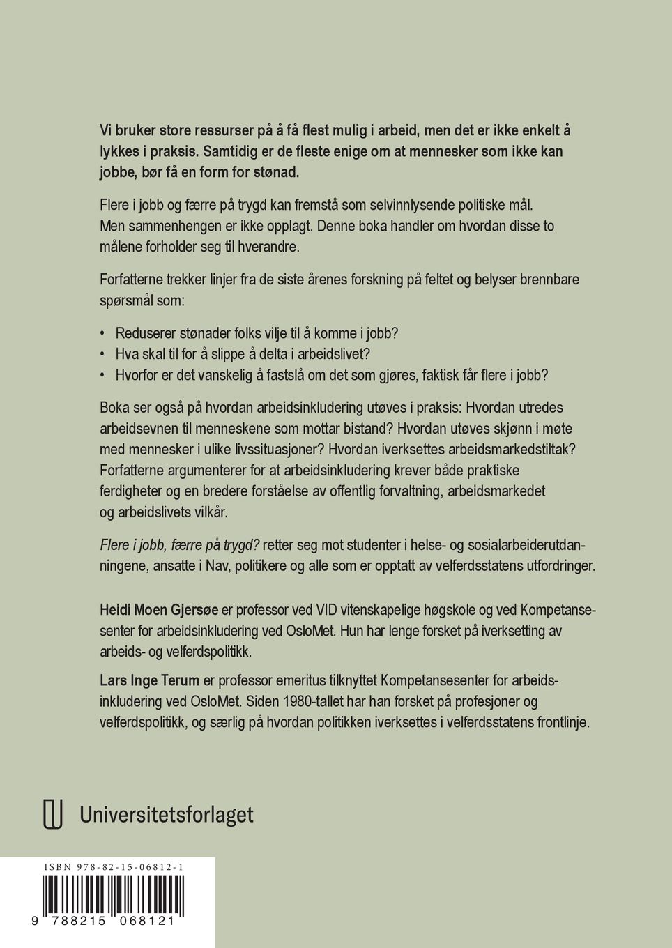 Flere i jobb, færre på trygd?