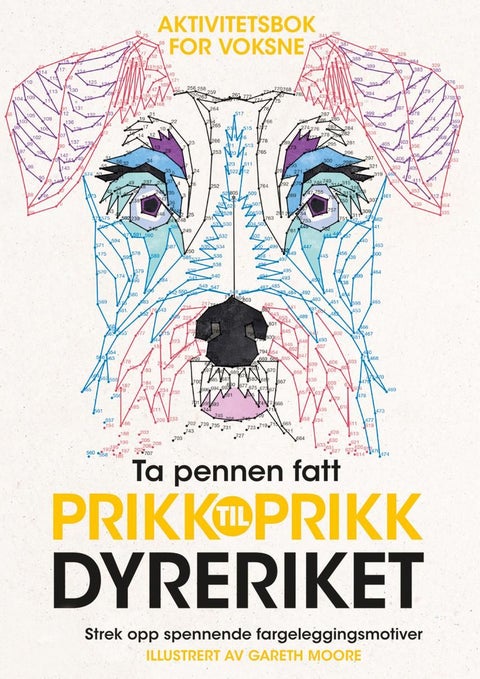 Prikk til prikk - dyreriket : aktivitetsbok for voksne