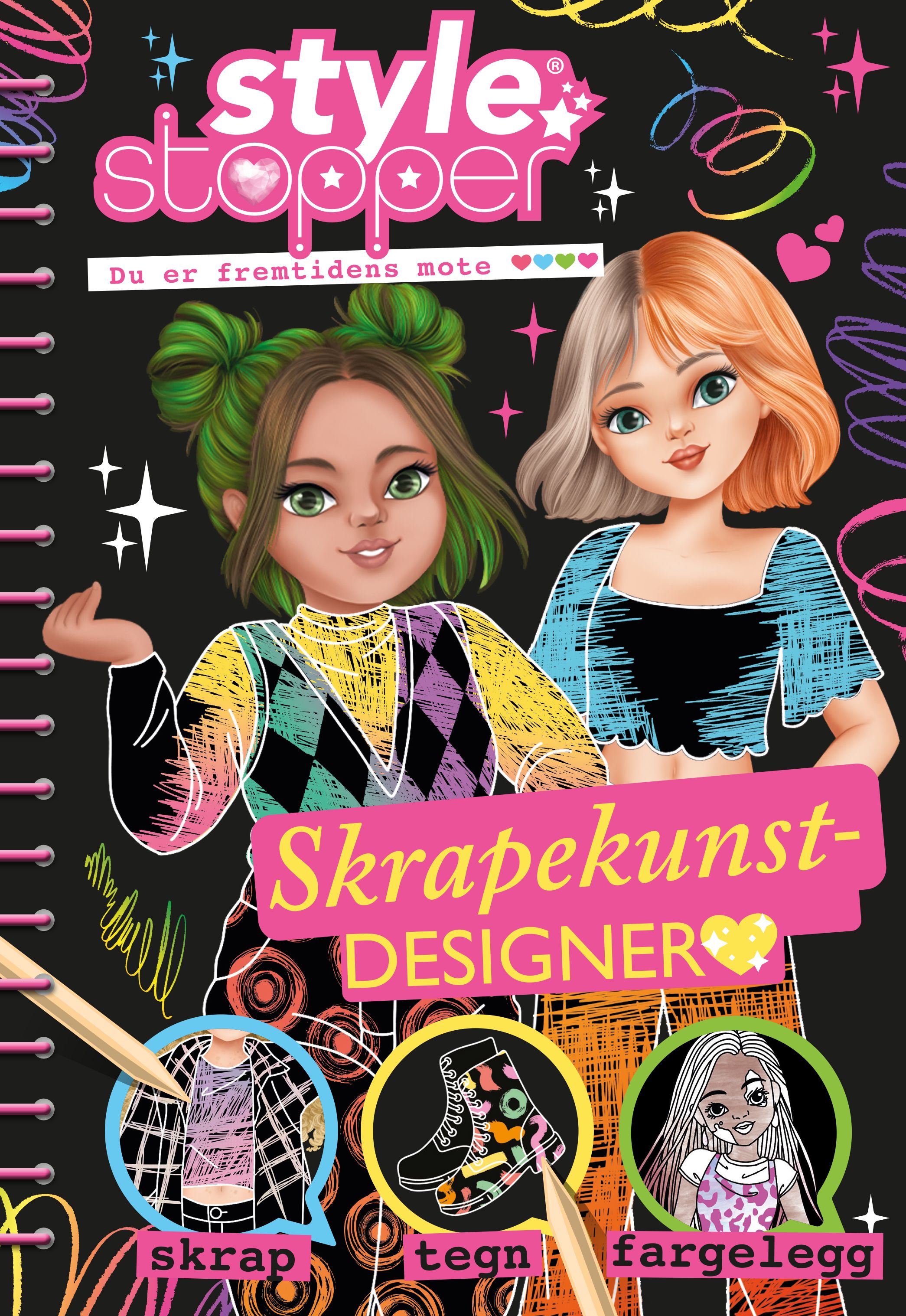 Skrapekunstdesigner - skrap, tegn, fargelegg