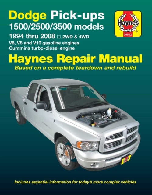 Dodge Ram 1500, 2500, 3500, (1994 - 2008) - with V6, V8 and V10 gasoline and Cummins turbo-diesel engines, 2WD & 4WD