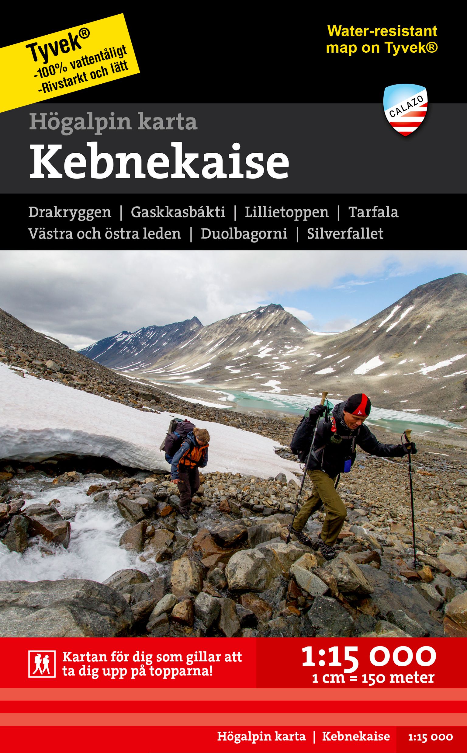 Högalpin karta: Kebnekaise