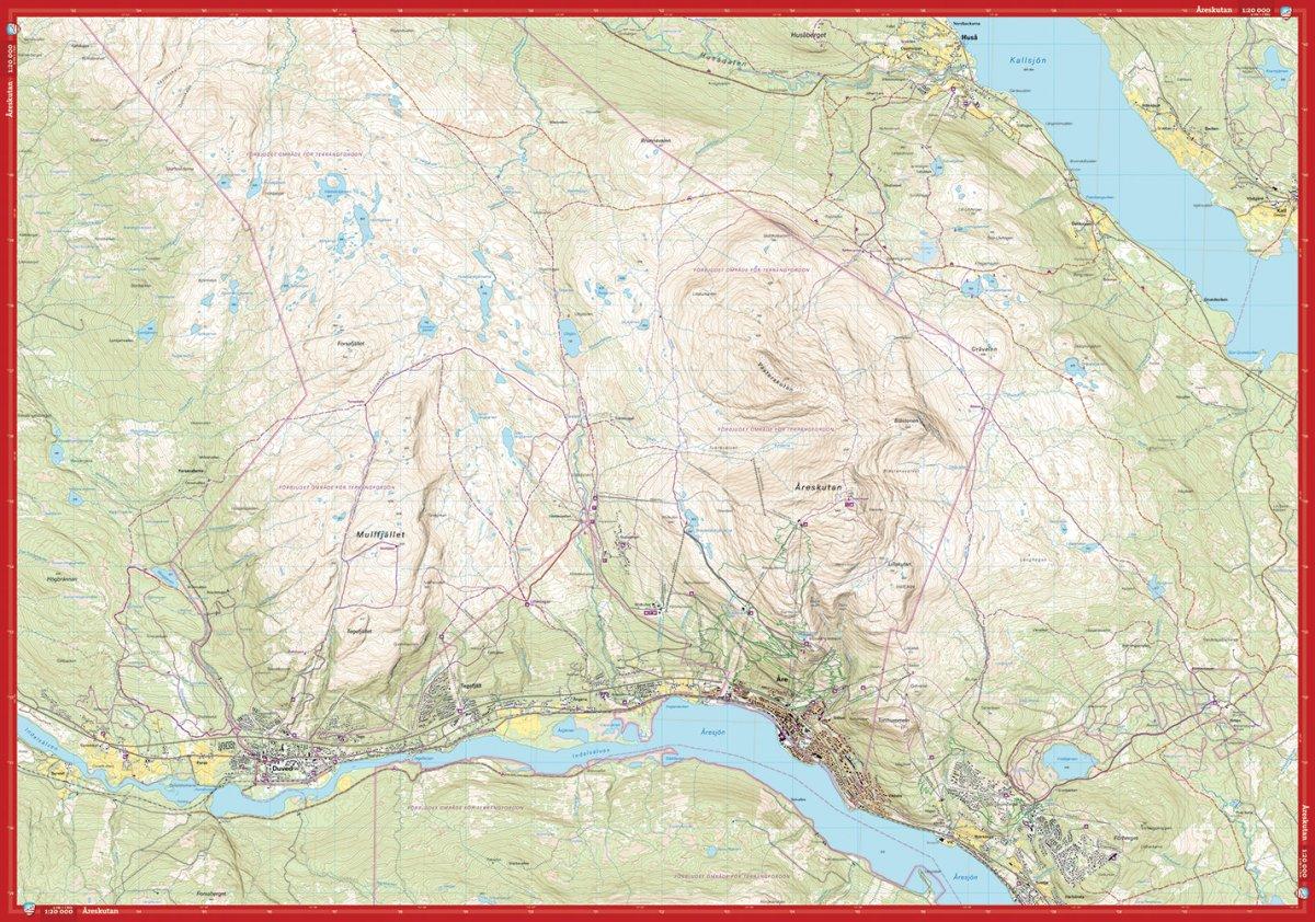 Högalpin karta: Åreskutan & södra Årefjällen