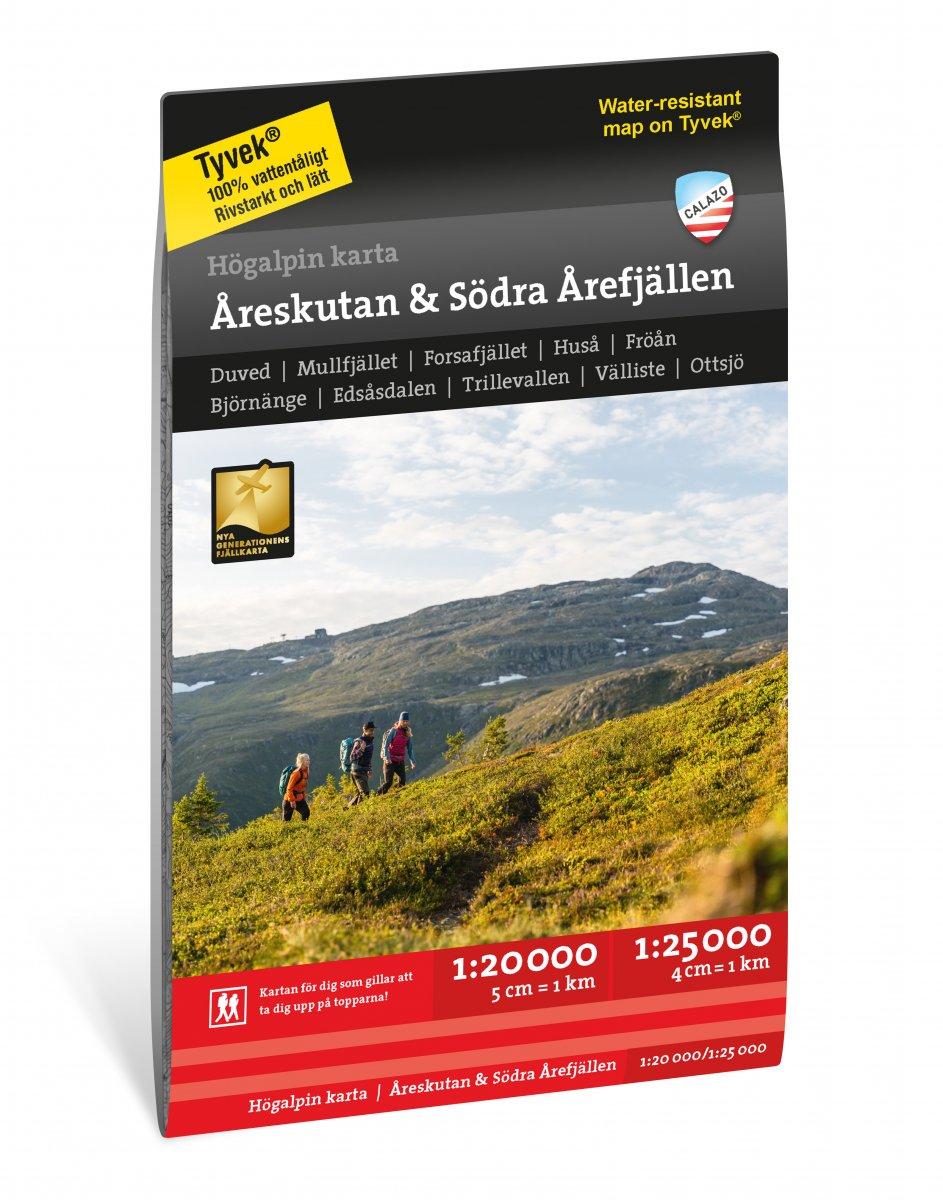 Högalpin karta: Åreskutan & södra Årefjällen