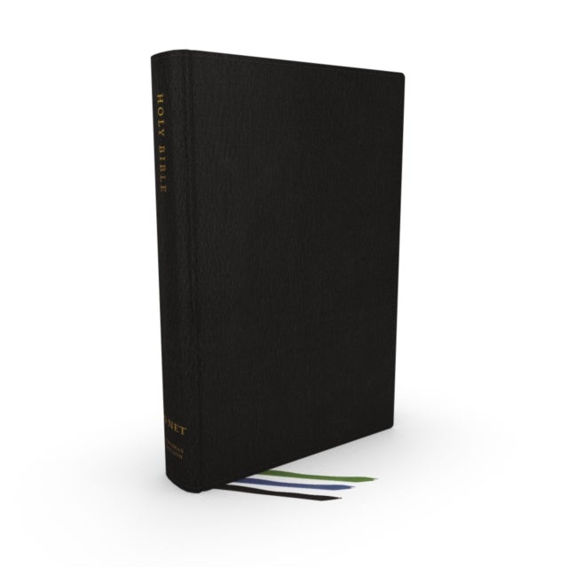 NET Bible, Thinline Large Print, Genuine Leather, Black, Thumb Indexed, Comfort Print - Holy Bible