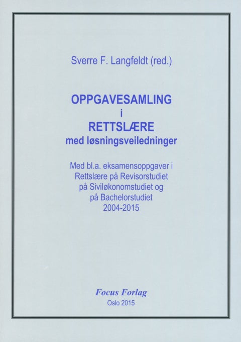 Oppgavesamling i rettslære med løsningsveiledninger