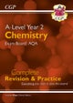 A-Level Chemistry: AQA Year 2 Complete Revision & Practice with Online Edition: perfect for the 2023