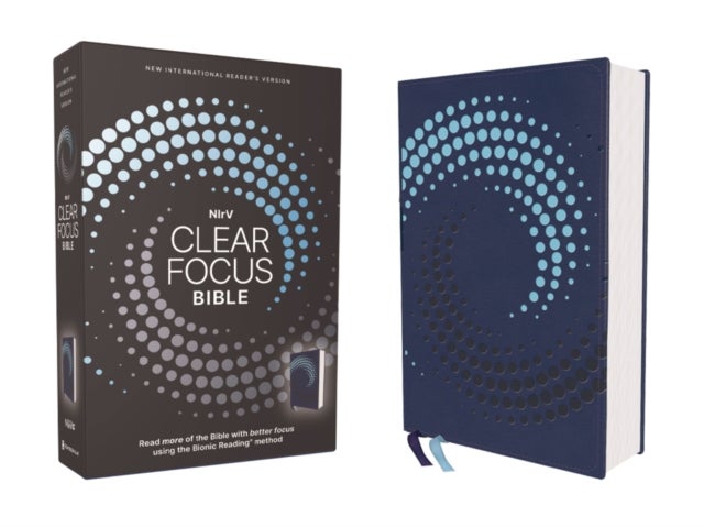 NIrV, Clear Focus Bible, Leathersoft, Navy - Read more of the Bible with better focus using the Bionic Reading Method