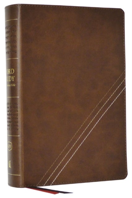 KJV, Word Study Reference Bible, Leathersoft, Brown, Red Letter, Thumb Indexed, Comfort Print - 2,000 Keywords that Unlock the Meaning of the Bible